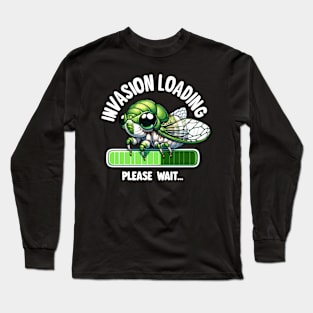 Cicada Invasion Loading Funny Cicada Summer Long Sleeve T-Shirt